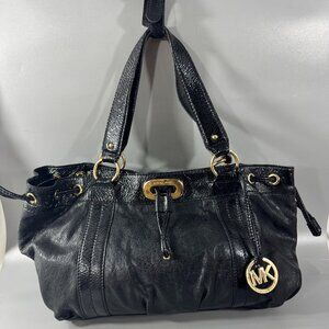 Michael Michael Kors Black Leather Shoulder Bag